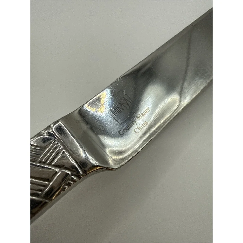 Mikasa Country‎ Manor Flatware Single Knife Vintage Replacement Woven Stitched